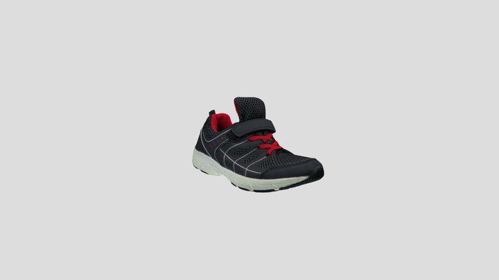 Red and black child shoe 3D Model