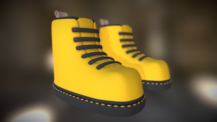 Low Poly Dr. Martens-Inspired Boots 3D Model