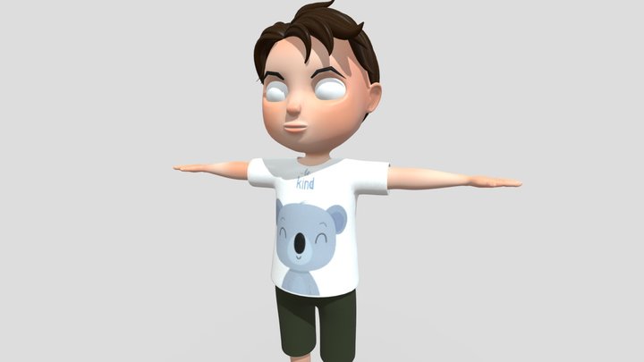 Young Boy Character 3D Model