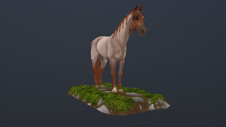 Mangalarga Marchardor horse 3D Model
