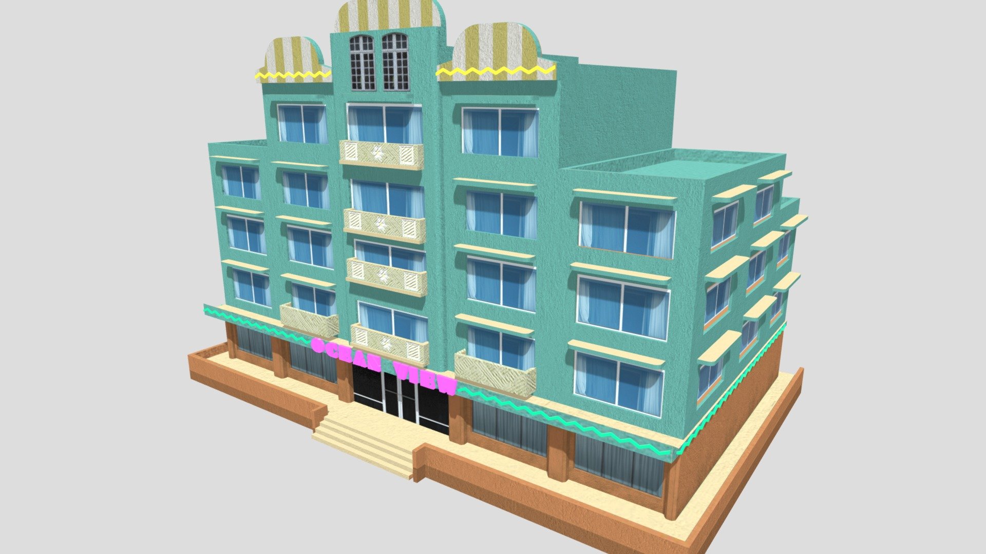 Ocean View Hotel (GTA Vice City) 3D model by Anshul Sharma