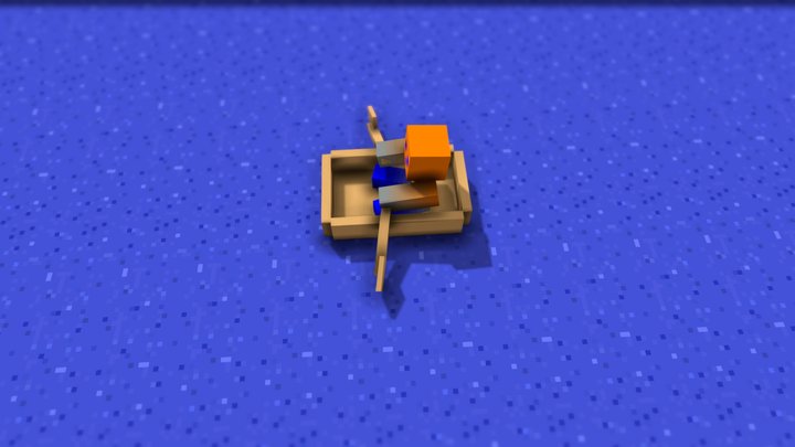Minecraft Boat 3D Model