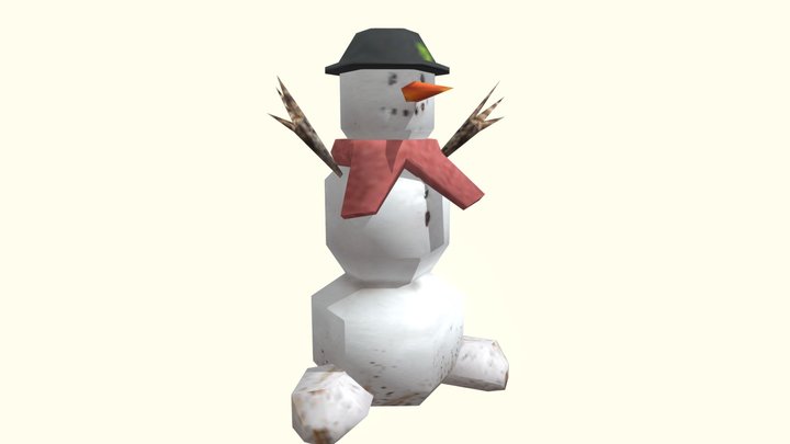 Ps1 Snowman 2 3D Model