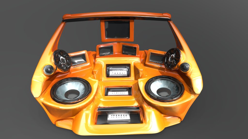 car trunk audio setup (hatchback)