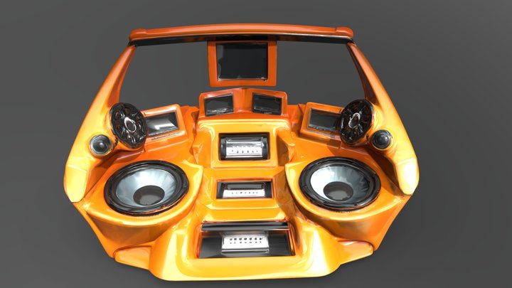car trunk audio setup (hatchback)