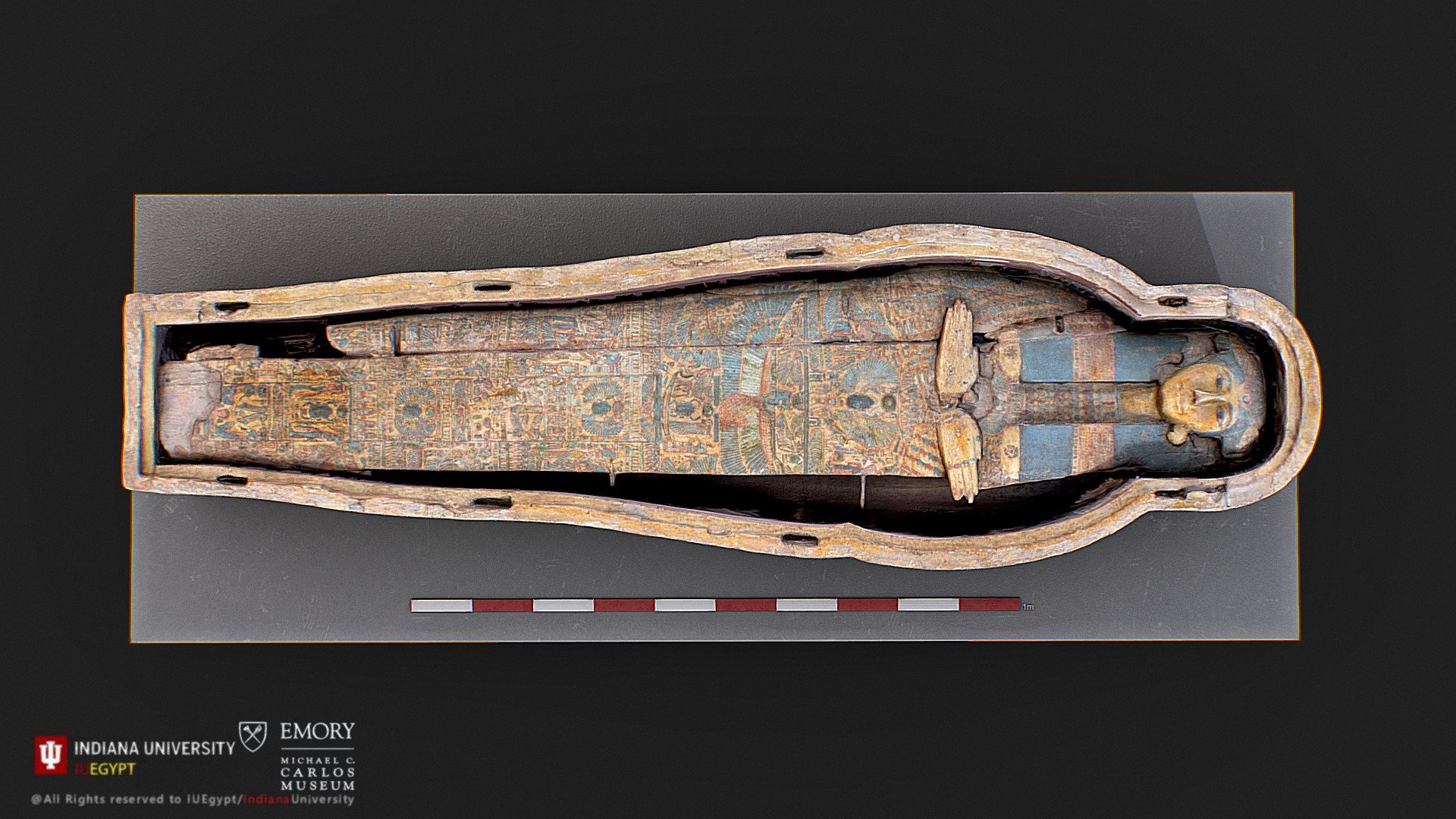 Coffin and Mummy Board of 3D model by iuegypt