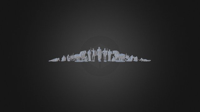 Zeus at Olympia Open Arrangement B 3D Model