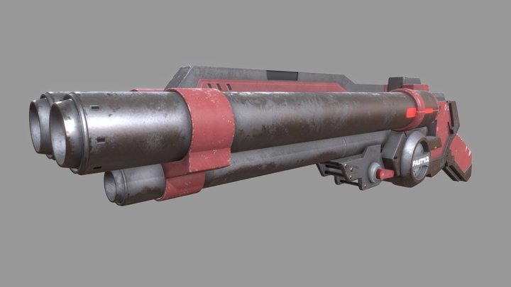 Shotgun Rokk-725 3D Model