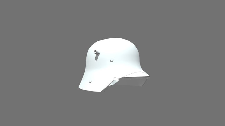 German WW1 M16 Stahlhelm 3D Model