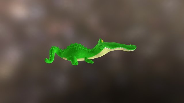 Croc Animated 3D Model
