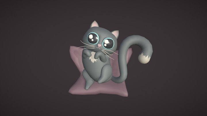 Kawaii Neko 3D Model