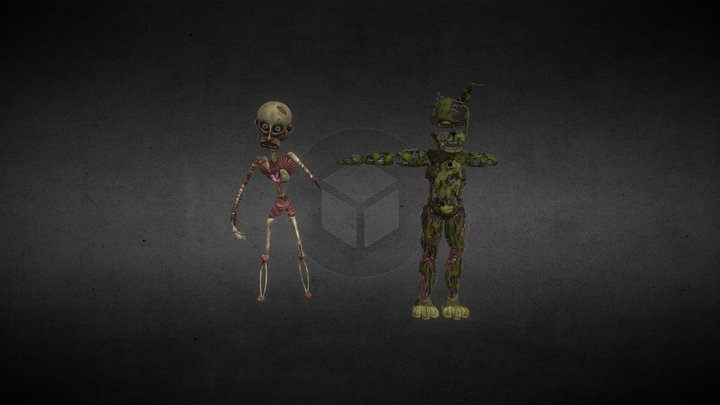 Scraptrap with/without suit 3D Model