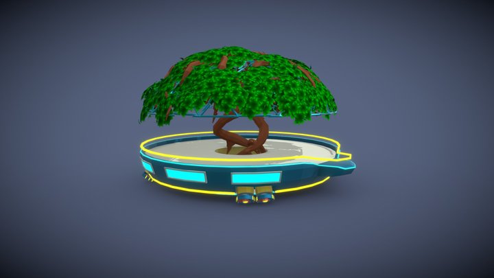 Lowpoly Airship 3D Model
