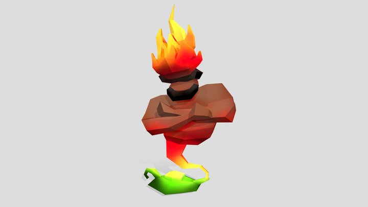 Genie Fire 3D Model