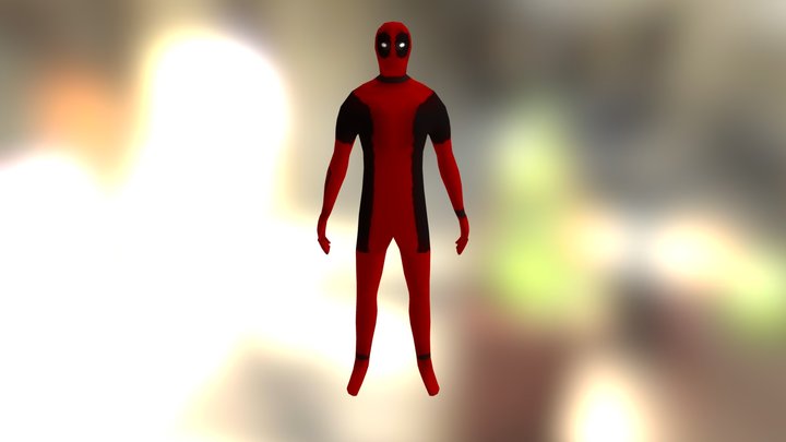 Deadpool Lowpoly 3D Model