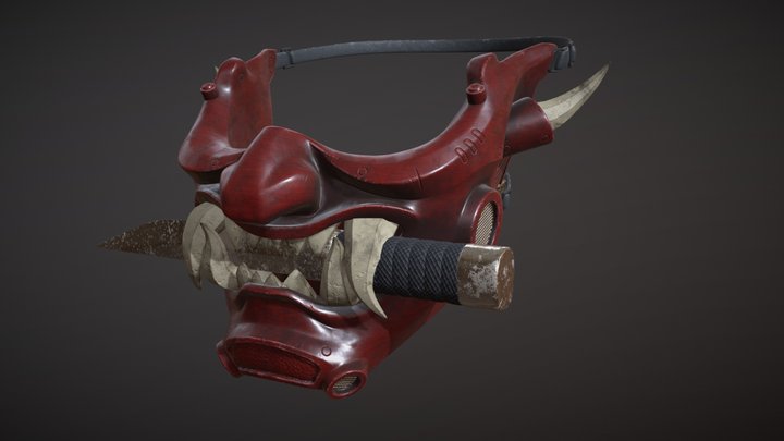 samurai mask 3D Model