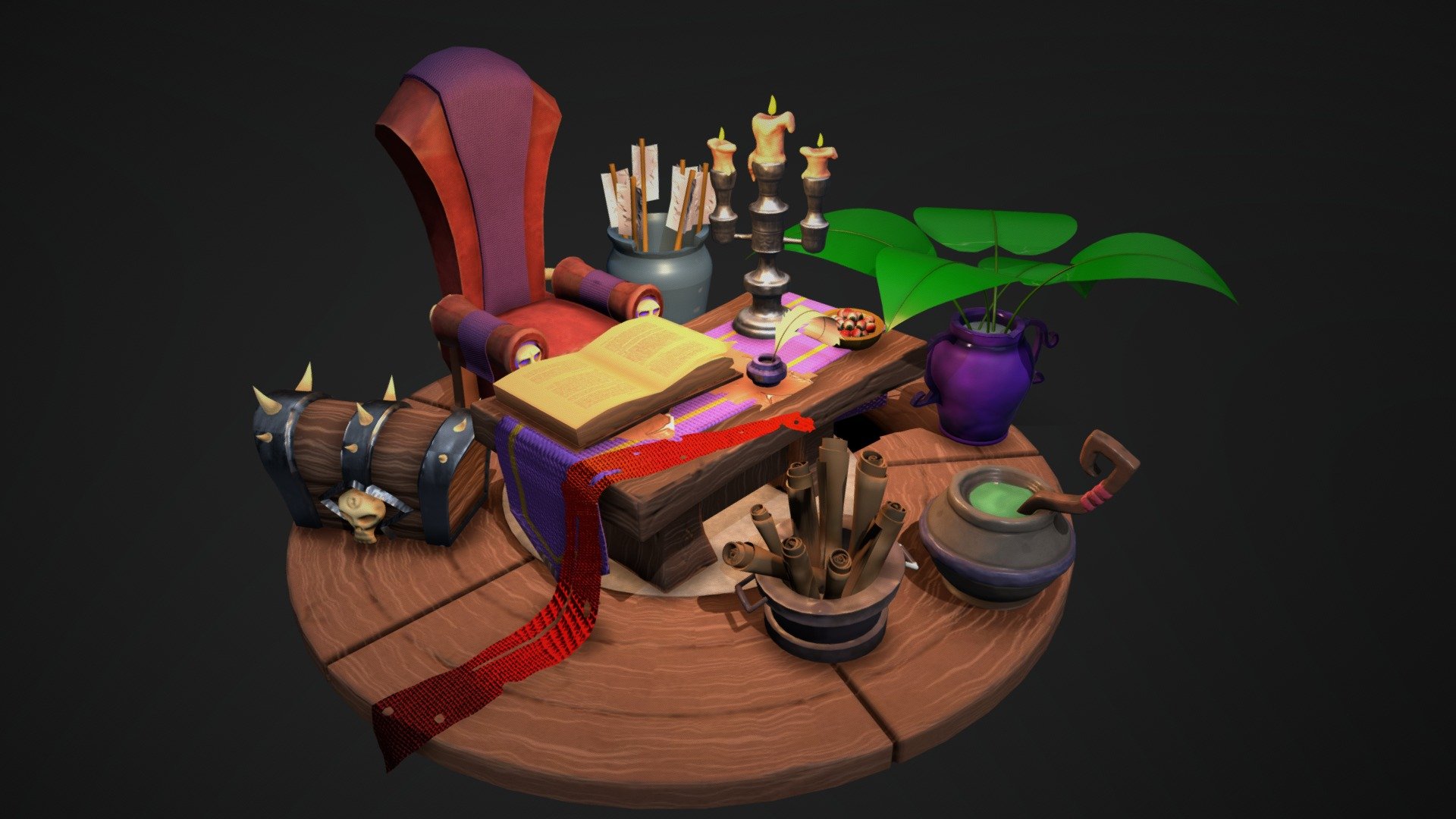 Mage's Study - 3D model by Guillermo Torres (@Maha55) [44b7c1f] - Sketchfab