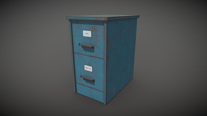 Old Wooden Locker 3D Model