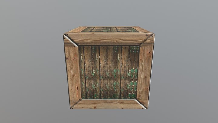 Caixa Madeira 3D Model