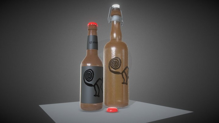 Bottle Assembly 01 material 3D Model