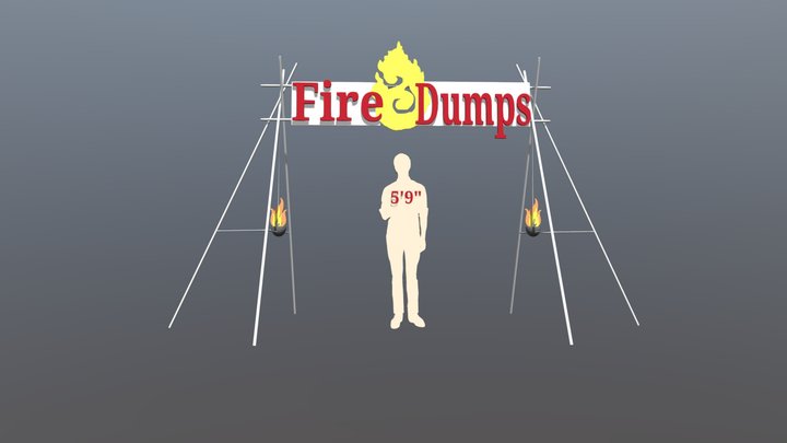 Fire Dumps Gate 3D Model