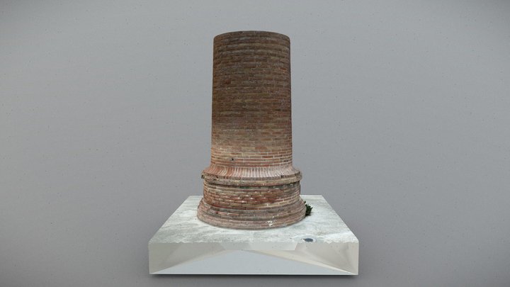 Chimenea antigua Serrería Gibert (Granollers) 3D Model