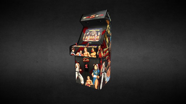 Street fighter arcade machine 3D Model