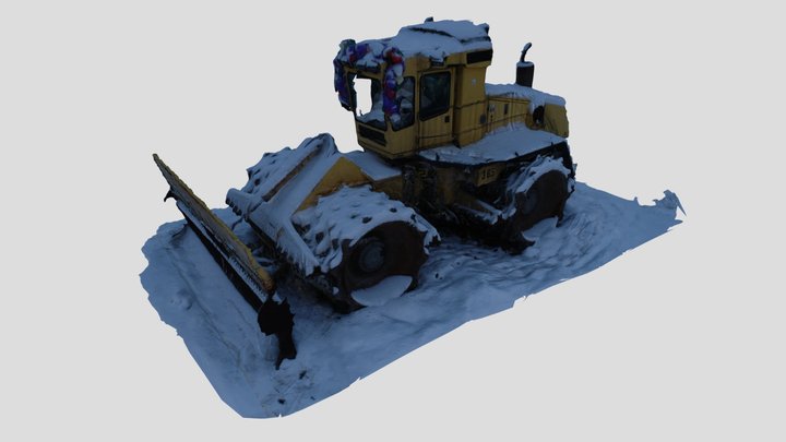 Quick Scan of snow covered heavy machinery 3D Model