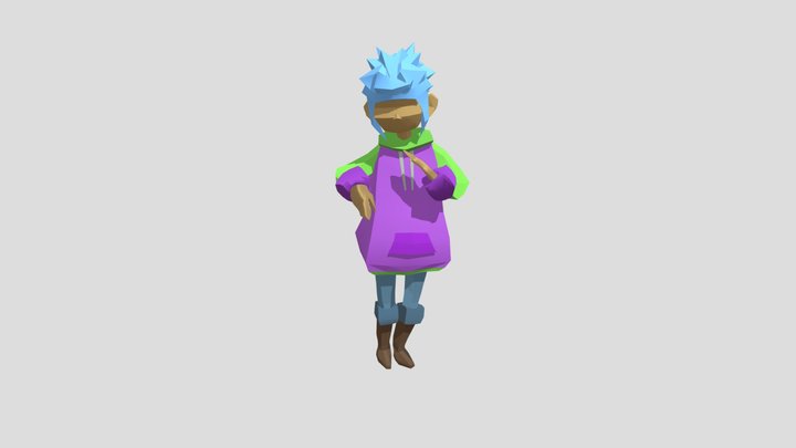 Low-Poly Character Rumba Dancing 3D Model
