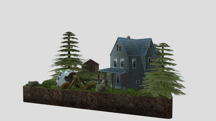 DAE Diorama - Forest Loner 3D Model