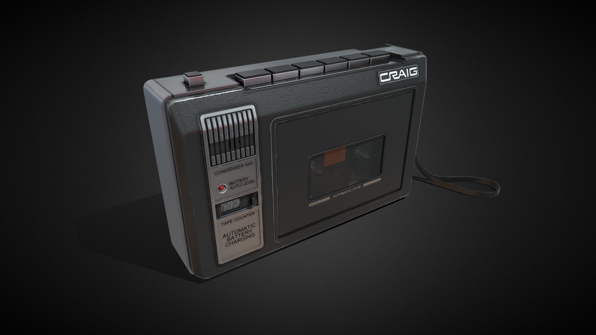 Craig 2629 Handheld Cassette Player/Recorder Buy Royalty Free 3D