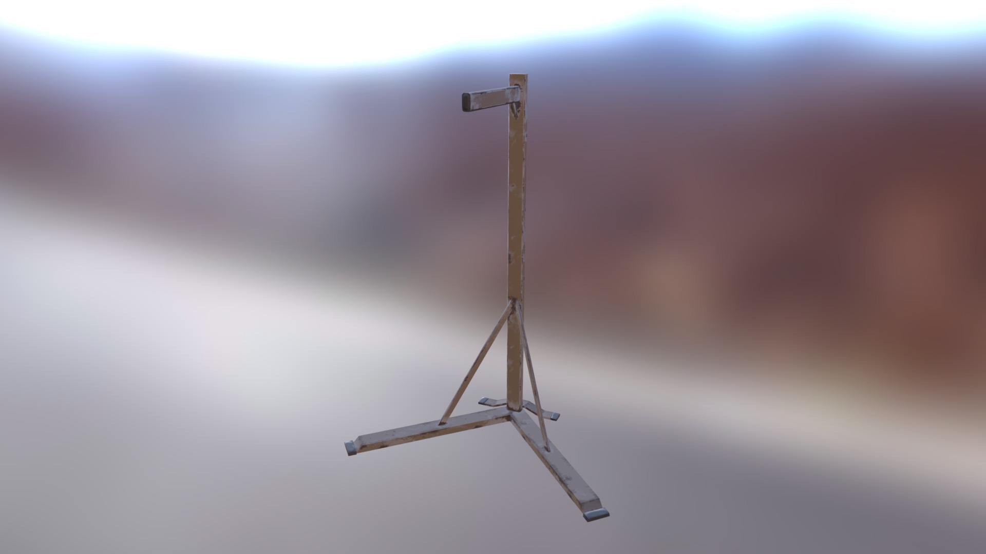 3D model Heavy bag stand - This is a 3D model of the Heavy bag stand. The 3D model is about a small antenna on a pole.