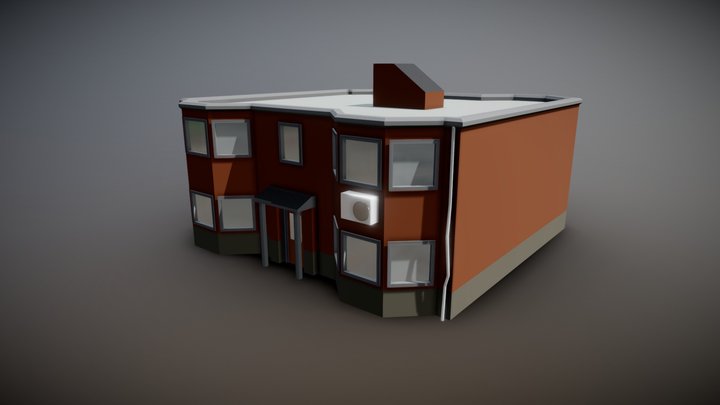 Appartament Building Cartoon 3D Model