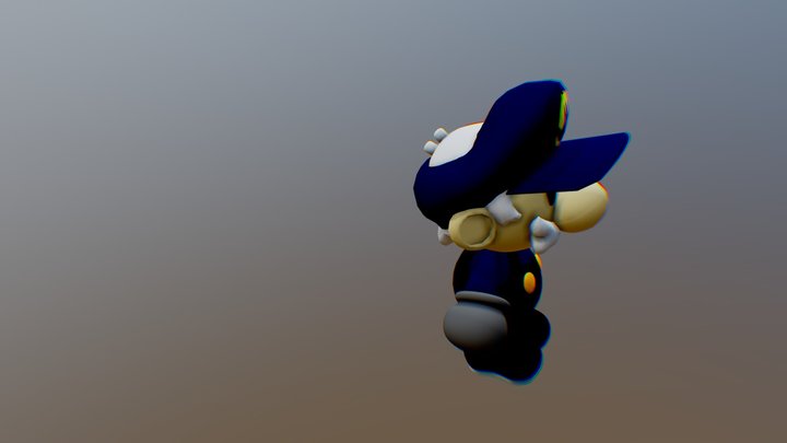 Monopoly Mario - Quirky Character Position 3D Model