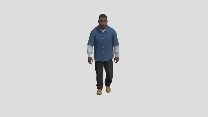 Franklin Walking 3D Model