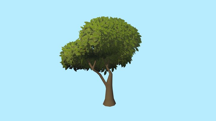 Fluffy Tree Zelda Style 3D Model