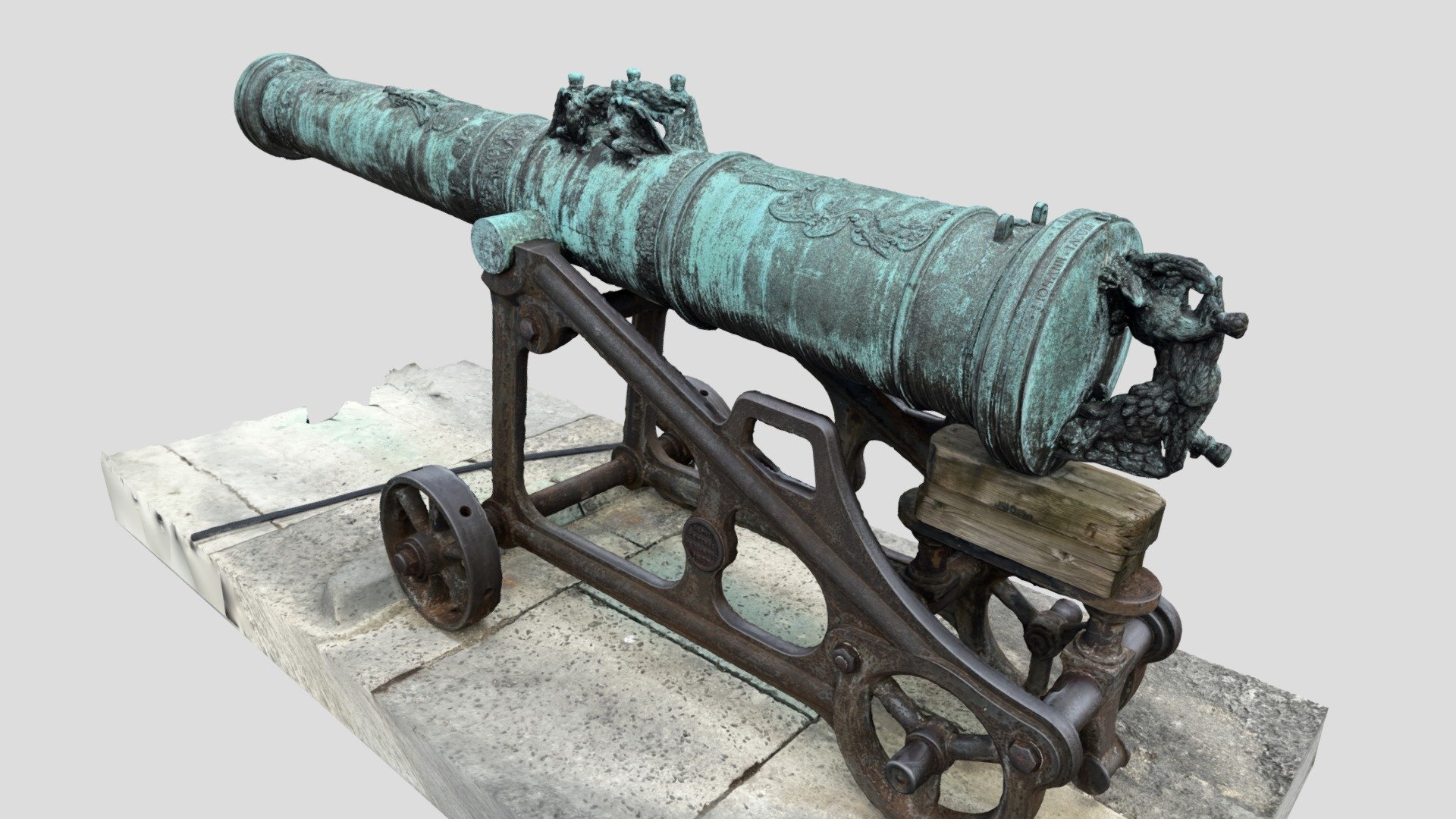 Bronze Prusian Cannon from 1708 (scan) - Buy Royalty Free 3D model by ...