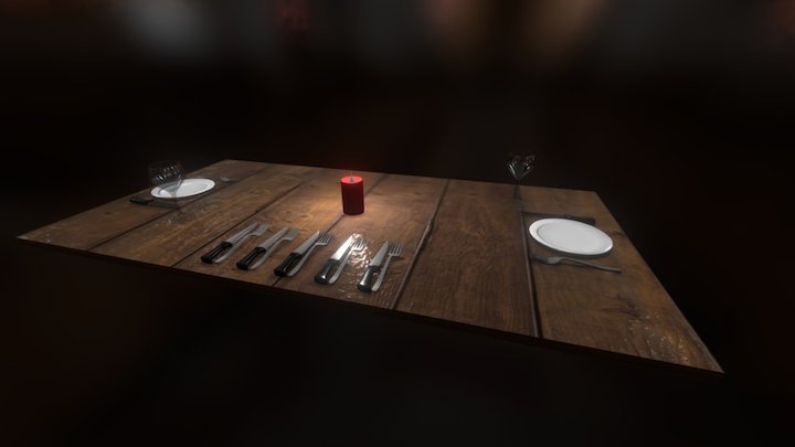 PBR Table 3D Model