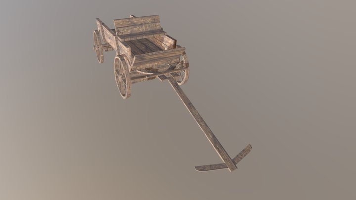Coffin Cart 3D Model