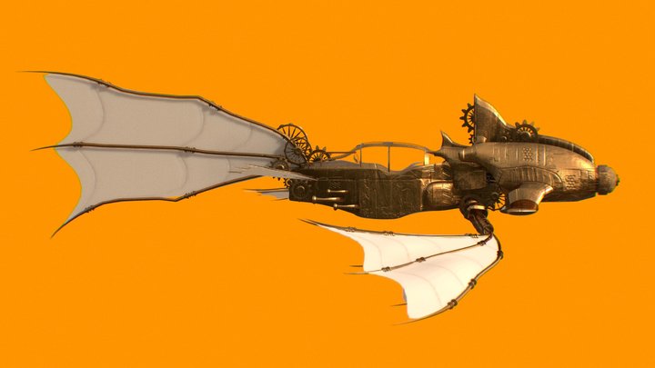 Steampunk Plane (Blender file) 3D Model