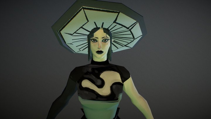 𝐈𝐧𝐤𝐚 Lowpoly Mushroom Elf 3D Model