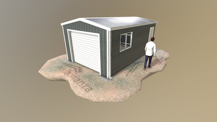 Gable Garage 3D Model
