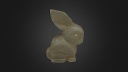 Brown wooden bunny