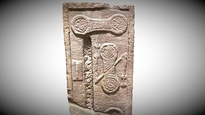 Monifieth 1 Pictish Symbol Stone 3D Model