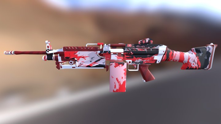 M249 | Blood Splash 3D Model