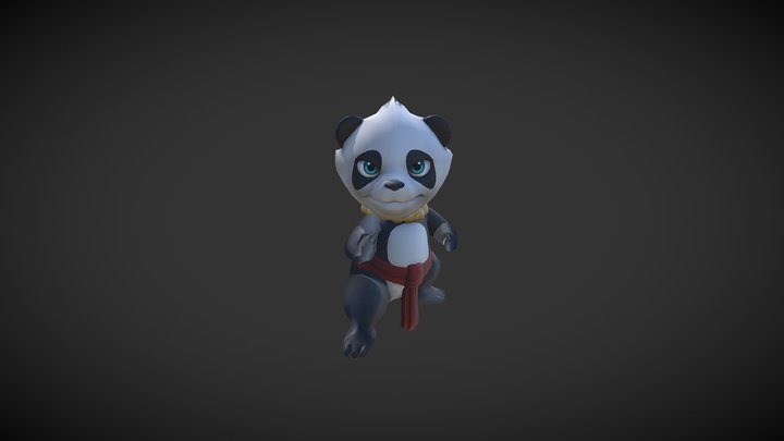 Panda EVO1 - Idle - Attack - Damage 3D Model