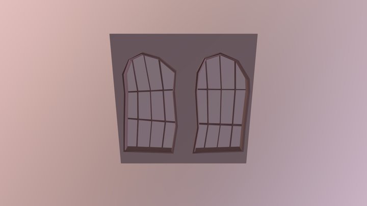 Dual Window Frame 3M 3D Model
