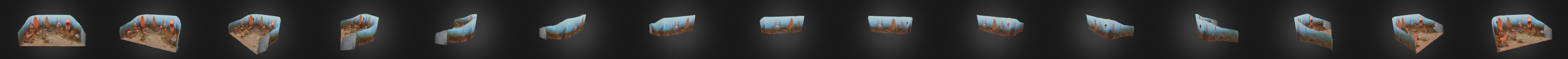 Ediacaran Biota Diorama 3D Model