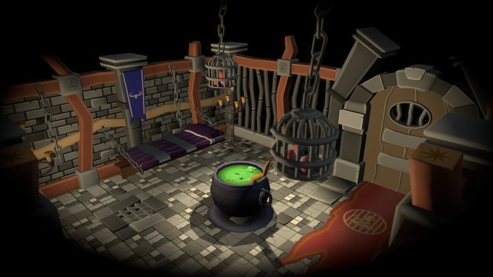 Stylized Dungeon 3D Model