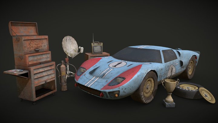 DAE 5 Finished Props - Forest Loner & Racing 3D Model